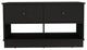 Tulip Storage Bench with 2 Drawers and 2 Open Shelves, Black