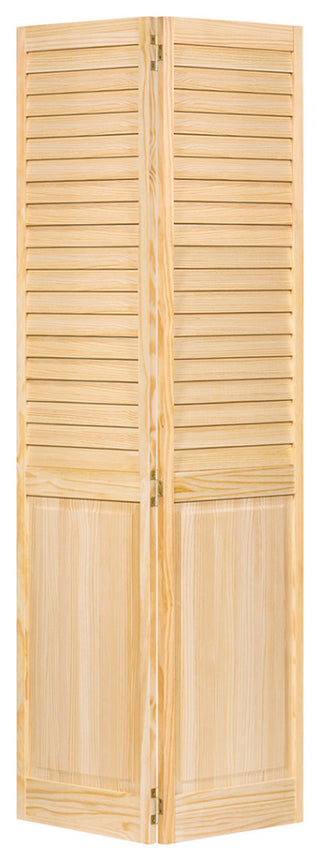 Plantation Bi-fold Closet Door, Louver-Panel, Clear, 1"x32"x80"