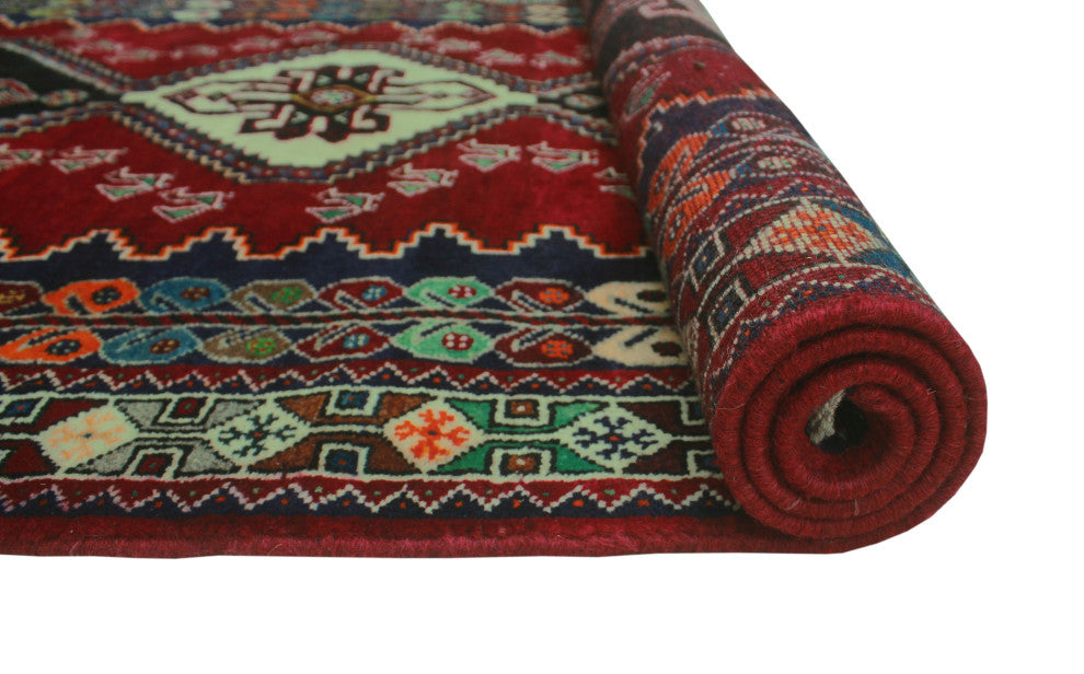 Fine Vintage Distressed Mehrangi Red Rug