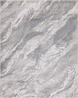 High-Low Silas Gray/Beige Rug, Gray, 7'9"x10'