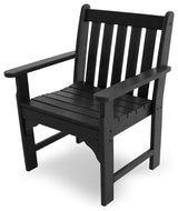 Polywood Vineyard Garden Arm Chair, Black
