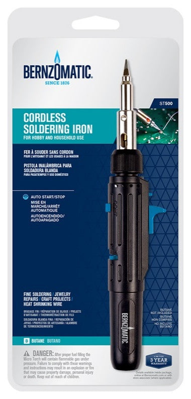 Bernzomatic ST500 Cordless Soldering Iron, Black