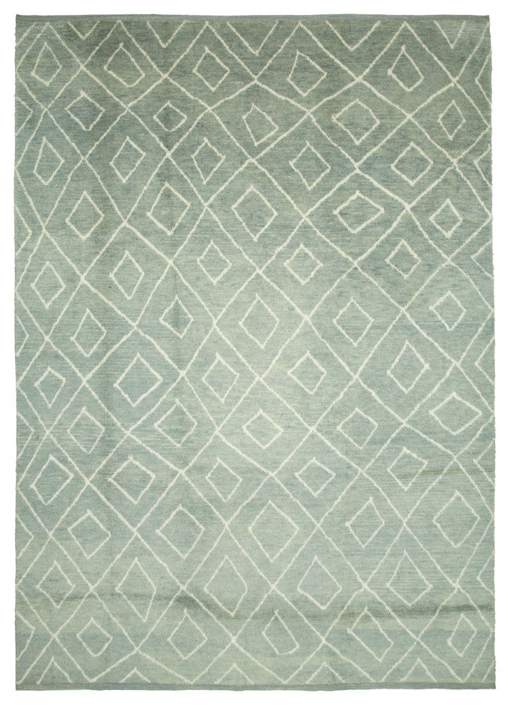 Rug N Carpet - Handmade Unique 9' 11'' x 13' 9'' Moroccan Area Rug