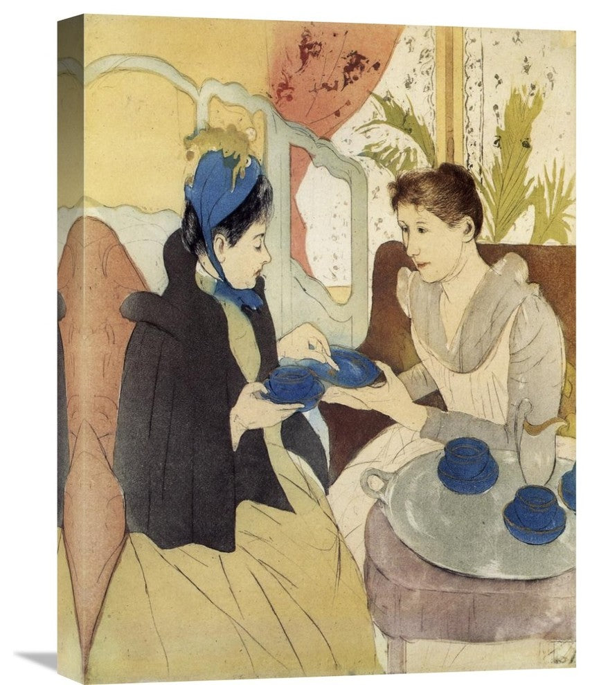"The Visit 1891" Stretched Canvas Giclee by Mary Cassatt, 17"x22"