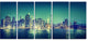 "New York City" Panorama Night Concept Cityscape Canvas Print60"x28", 5-Panels