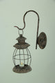 Distressed Metal Vintage Lantern Wall Mounted Candle Sconce
