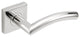 Brussels Lever, Tubular Passage, Backset, Polished Stainless Steel