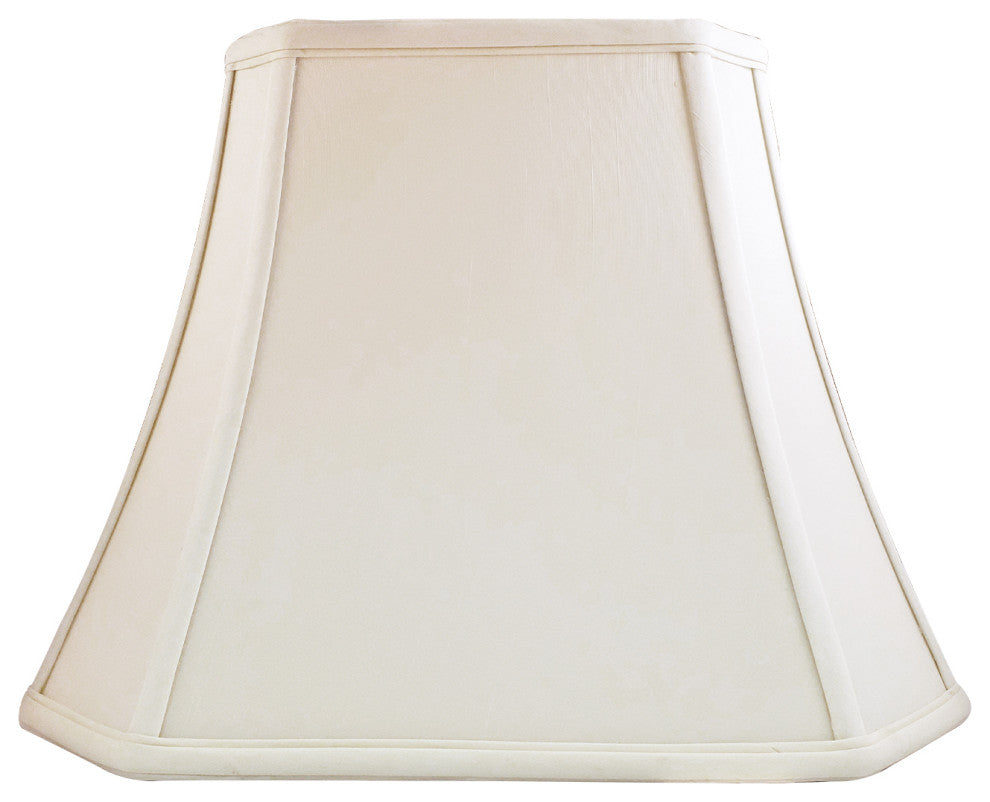 Royal Designs Rectangle Cut Corner Lamp Shade, White, (7x10)x(12.25x18)x13.25, S