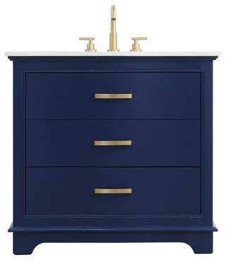 Home Living Knox 36" Single Bathroom Vanity, Blue