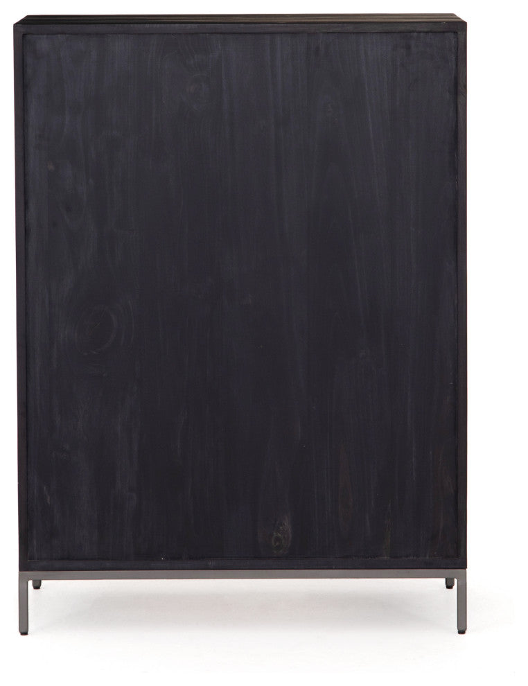 Trey 5 Drawer Dresser-Black Wash Poplar