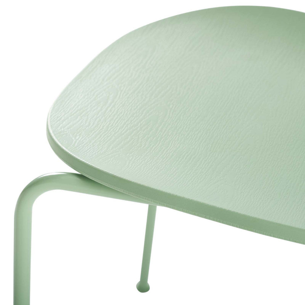 Side Dining Chair, Set of 2, Plastic, Metal, Green, Modern, Bistro Restaurant