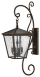 Hinkley Trellis Extra Large Wall Mount Lantern With Scroll, Regency Bronze