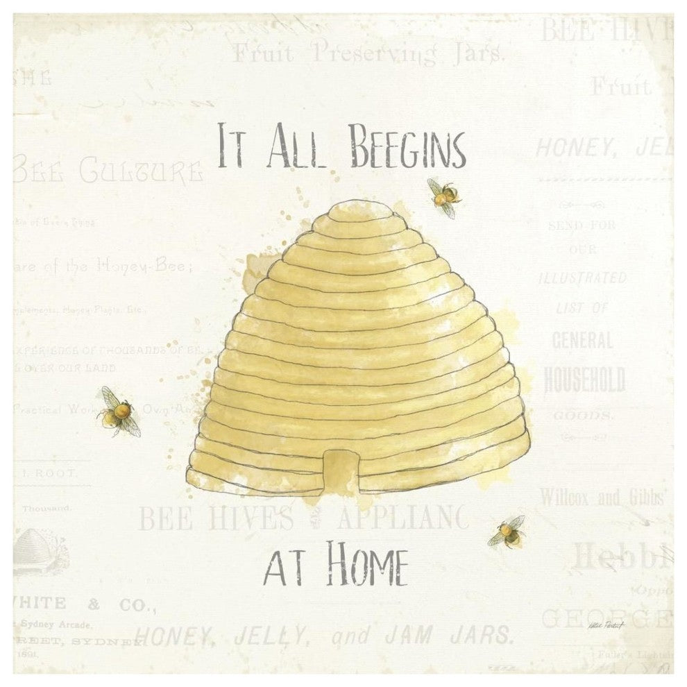 "Bee and Bee I" Digital Paper Print by Katie Pertiet, 38"x38"