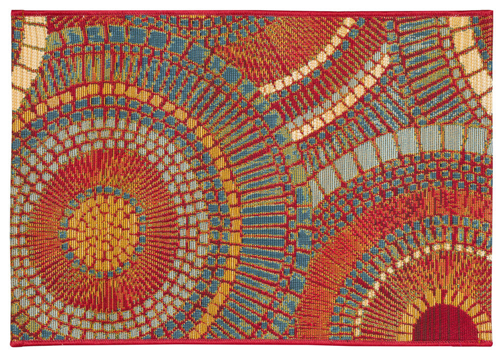 Esencia Circles Indoor/Outdoor Mat Saffron 2'x2'10"