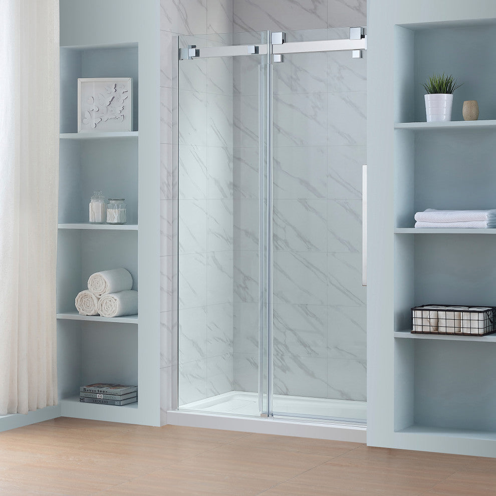 Ove Decors Chester 48x36" 10 mm Alcove Shower Set With Base, Chrome