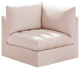 Jacob Velvet Upholstered Modular Corner Chair, Pink