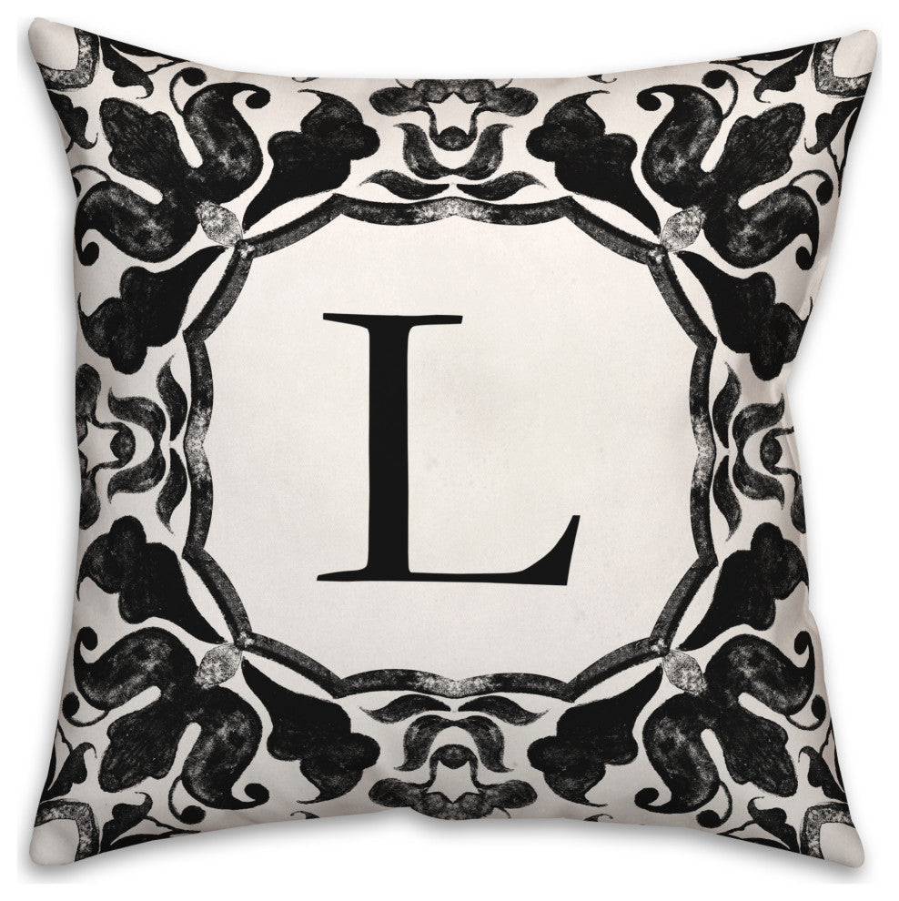 L Monogram 18x18 Indoor / Outdoor Pillow