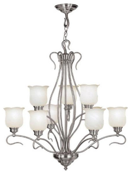 Livex 5239-91 Chandelier, Brushed Nickel