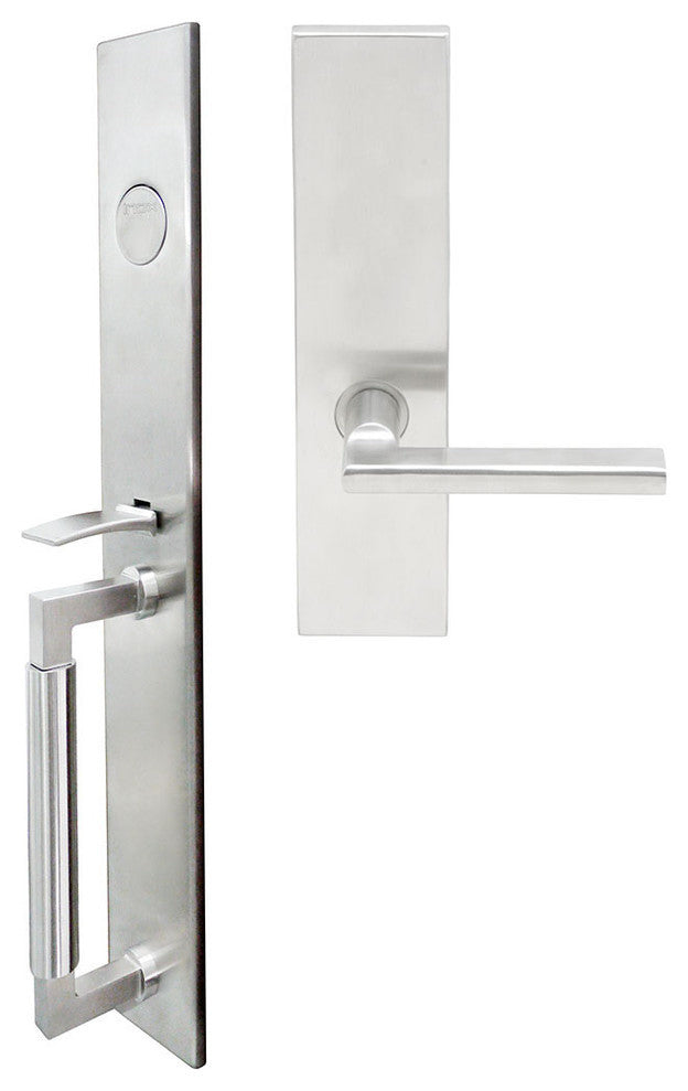 Sunrise Lever, Mortise Dummy Handleset, Left Hand, Satin Stainless Steel