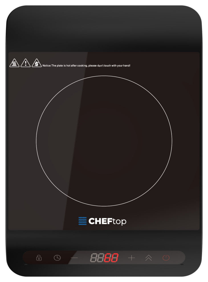 Cheftop Single Burner Induction Cooktop - Portable 120V Digital Ceramic Top 1300