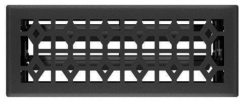 Templar Floor Register, Black Iron, 4 X 12
