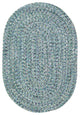 Capel Sea Pottery Blue 0110_400 Braided Rugs - 8' X 11' Oval