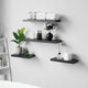 Floating Shelves Wall Mounted Shelf Set of 2, Black, 10''