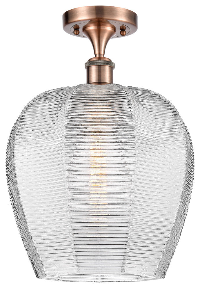 Innovations 516-1C-AC-G462-12-LED 1 Light Semi-Flush Mount, Antique Copper