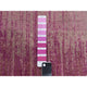 Hand Knotted Pink Vertical Ombre Design Natural Wool Oriental Rug, 4'1" x 6'2"