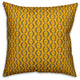 Oval Pattern, Yellow Throw Pillow, 18"x18"