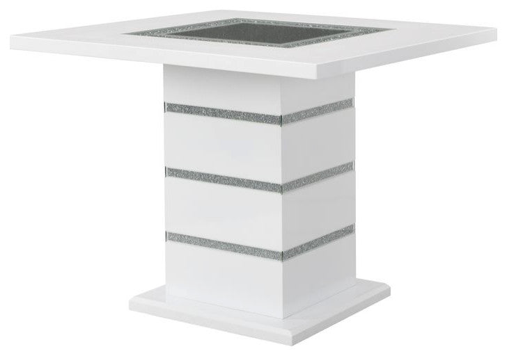 ACME Elizaveta Counter Height Table, Gray Velvet