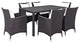 Modway Convene 7 Piece Outdoor Patio Dining Set, Espresso White