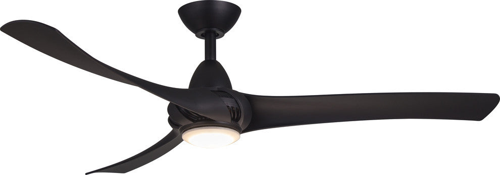 Droid LED Matte Black Ceiling Fan