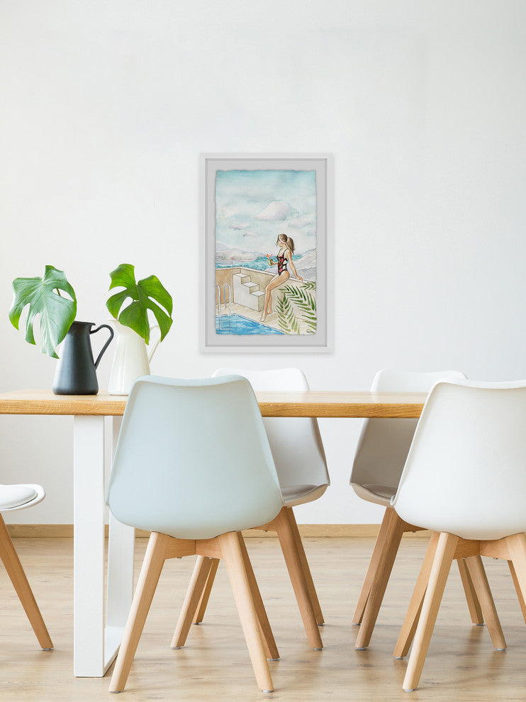"Thinking of Summer" Framed Painting Print, 20"x30"