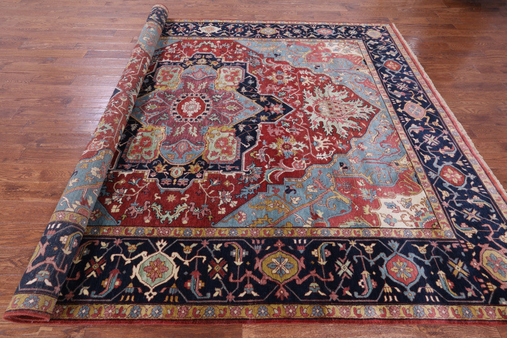 Persian Fine Serapi Handmade Wool Rug 9' 0" X 12' 0" - Q14695