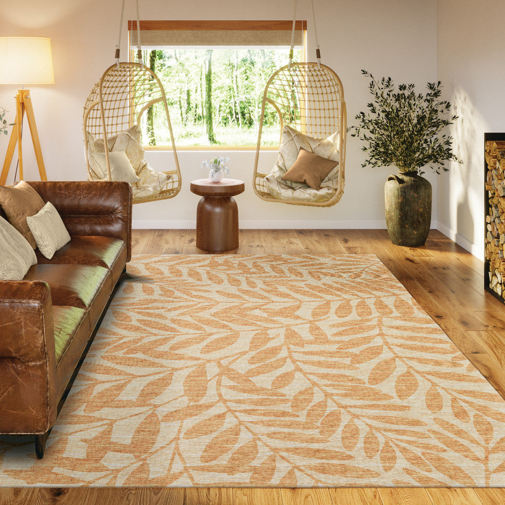 Indoor/Outdoor Sedona SN5 Wheat Machine Washable 5' x 7'6" Rug