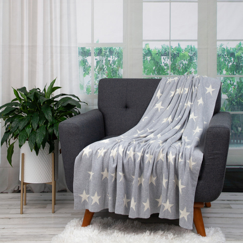 Parkland Collection Transitional Gray 52"x70" Knitted Throw Blanket