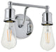 Chrome Finish 2-Light Wall Sconce