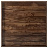 Square Black Walnut Solid Wood Tray Ottoman Tray, 30"