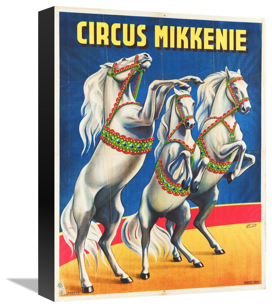 "Circus Mikkenie" Stretched Canvas Giclee by Hollywood Photo Archive, 12"x16"