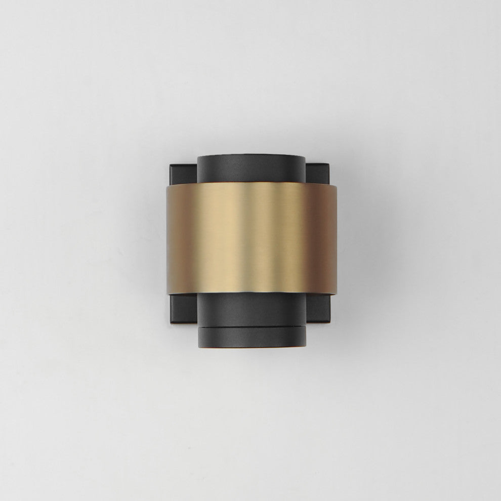 ET2 E34752 Reveal Outdoor 5" Tall LED Wall Sconce - Black / Gold