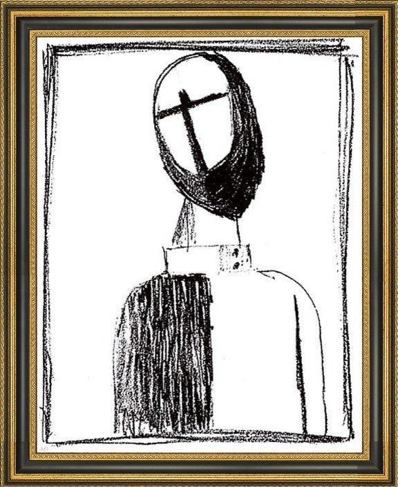 Kazimir Malevich Mystic - 21" x 28" Framed Premium Canvas Print