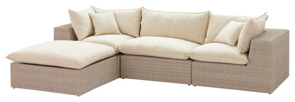 Cali Natural Wicker Outdoor Modular Sectional