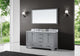 60" Double Sink Bathroom Vanity With Carrara Marble Top