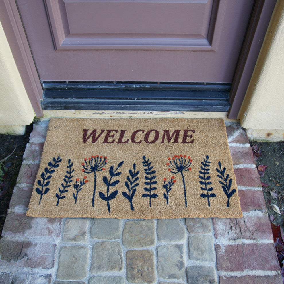Rubber-Cal "Wildflower Meadow" Welcome Flower Doormat 15mm X 18" X 30"