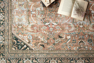 Durable Printed Wynter Area Rug by Loloi, Auburn/Multi, 2'-3" X 3'-9"