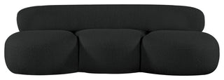 Venti Black Boucle Fabric Upholstered Set, Black, Sofa