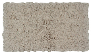 Bell Flower Collection Tufted Bath Rugs, 24"x40" Rectangle, Linen
