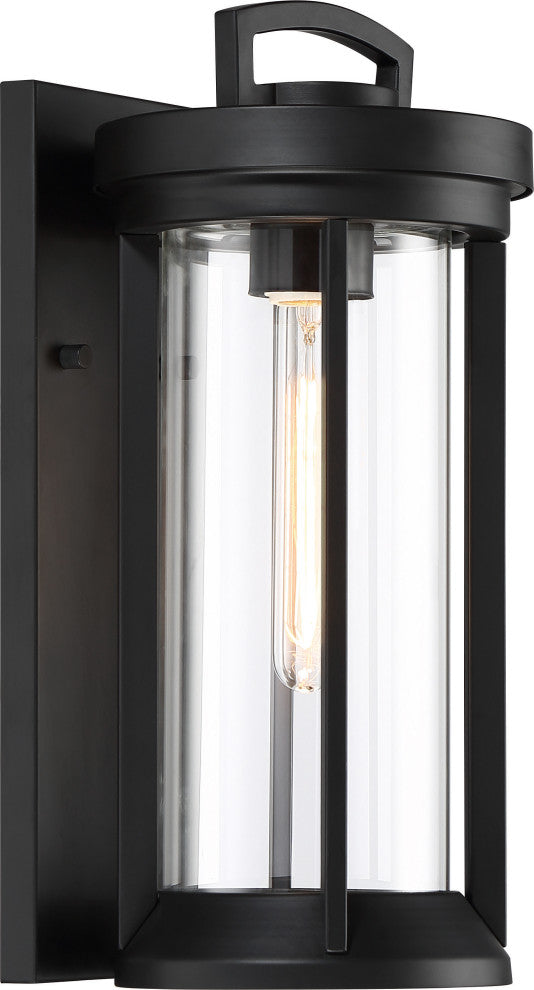 Nuvo 1-Light Huron Aged Bronze Small Lantern Wall Mount Light