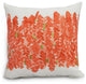 Flower Bell Bunch Decorative Floral Throw Pillow, Orange, 16"